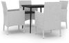 vidaXL 5-tlg. Garten-Essgruppe mit Auflagen Poly Rattan und Glas 3099746 Bild 2