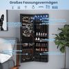 COSTWAY Schmuckschrank mit LED & Ganzkörperspiegel, für Tür und Wand Bild 4