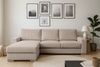 Deine Möbel 24 Ecksofa CORD - MINI 240 cm breit in Cord-Stoff / Webstoff Kuschelsofa, Ecksofa mit Ottomane 3 Teile, lose Rückenkissen waschbare Kissenbezüge Sofa in verschiedenen Farben Bild 2