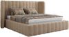 Polsterbett GOLETTA CLASSIC 180 x 200 cm mit gepolstertem Kopfteil, stabilem Bettrahmen, Lattenrost und Bettkasten mit Gasdruckfedern, Doppelbett, zeitloses Design - Beige Plüsch Bild 5