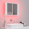 vidaXL LED-Bad-Spiegelschrank Weiß 60x12x45 cm Acryl 804956 Bild 5