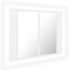 vidaXL LED-Bad-Spiegelschrank Weiß 60x12x45 cm Acryl 804956 Bild 2