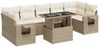 vidaXL 8-tlg. Garten-Sofagarnitur mit Kissen Beige Poly Rattan 3326439 Bild 2