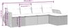 vidaXL 5-tlg. Garten-Sofagarnitur mit Kissen Beige Poly Rattan 3264085 Bild 4