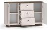 Selsey 'Vilavio' Sideboard 2-türig, 3 Schubladen, Kaschmir/Eicheoptik Dunkel, 138 cm Bild 4
