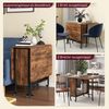 Esstisch 130x80x74 cm Rustic Brown, klappbar, mit Ablage und Rollen für bis zu 6 Personen Bild 2