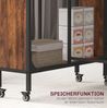Esstisch 130x80x74 cm Rustic Brown, klappbar, mit Ablage und Rollen für bis zu 6 Personen Bild 3