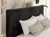 Design Polsterbett LUMARO CLASSIC 140 x 200 cm mit Lattenrost & 12cm hohen Füßen, Doppelbett mit Kopfteil, Konfigurierbar, Multipocket Matratze - Schwarz Plüsch - ELORI LUX Bild 3