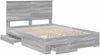 vidaXL Bettrahmen Graues Sonoma 150 x 200 cm Holzwerkstoff 3409638 Bild 5