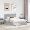 vidaXL Bettrahmen Graues Sonoma 150 x 200 cm Holzwerkstoff 3409638 Bild 3