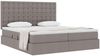 vidaXL Aufbewahrungsbett mit Kopfteil Taupe 200 x 200 cm Stoff 3372230 Bild 3