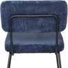 Esszimmerstuhl Melvin Set 2er, einzigartiges Design mit Streifenstruktur und Metallgestell, Stoff und Metall, Navy Blue, Bild 4