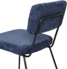 Esszimmerstuhl Melvin Set 2er, einzigartiges Design mit Streifenstruktur und Metallgestell, Stoff und Metall, Navy Blue, Bild 3