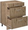 Küchenunterschrank R-Line Artisan-Eiche 60 cm mit Schubladen, AP Anthrazit Vicco Bild 4
