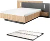 Vente-unique - FRANCOLI Bett Holz, Platte GrauBeige - B 208,2 cm x H 102 cm x L 244,4 cm Bild 4