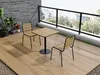 Vente-unique - LYLIOS Garden dining set Metall Schwarz - B 70 cm x H 75 cm x L 70 cm Bild 2