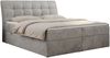 Mks Möbel 'Diegos' Boxspringbett mit Multipocket-Matratze und Topper, Hellgrau, 180x200 cm, Velours, Mittelfest (H3) Bild 3