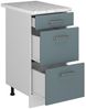Küchenunterschrank R-Line Blau-Grau 40 cm mit Schubladen, AP Marmor Vicco Bild 4