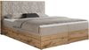 Boxspringbett mit Kopfteil und Topper, Polsterbett - NESSI - 160 x 200 cm - Beige Stoff - H3 - Topper Visco Bild 4