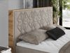 Boxspringbett mit Kopfteil und Topper, Polsterbett - NESSI - 160 x 200 cm - Beige Stoff - H3 - Topper Visco Bild 3