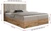 Boxspringbett mit Kopfteil und Topper, Polsterbett - NESSI - 160 x 200 cm - Beige Stoff - H3 - Topper Visco Bild 5