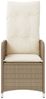 vidaXL Gartensessel mit Kissen 2 Stk. Verstellbar Beige Poly Rattan 365688 Bild 4