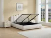 Vente-unique - SILVATORA Bett Stoff Beige - B 182 cm x H 109 cm x L 222 cm Bild 2