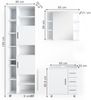Badmöbel-Set Ilias Weiß 3 Teile, mit Unterschrank 60 cm Vicco Bild 3