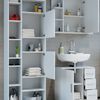 Badmöbel-Set Ilias Weiß 3 Teile, mit Unterschrank 60 cm Vicco Bild 5