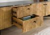 TV-Board Akazie 240x40x55 natur lackiert / Marmor schwarz LONDON #107 Bild 5