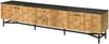 TV-Board Akazie 240x40x55 natur lackiert / Marmor schwarz LONDON #107 Bild 1