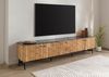 TV-Board Akazie 240x40x55 natur lackiert / Marmor schwarz LONDON #107 Bild 3