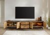 TV-Board Akazie 240x40x55 natur lackiert / Marmor schwarz LONDON #107 Bild 4