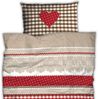 CASATEX Bettwäsche Landhaus Rot Braun Baumwolle Renforcé 200 x 220 + 2x 80 x 80 cm Bild 2