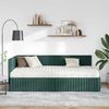 vidaXL Eckbettgestell mit Matratze mit Kopfteil 2 pcs Grün Samt 3393830 Bild 3