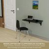 KDR Produktgestaltung Klapptisch Wandklapptisch Esstisch Küchentisch Schreibtisch Wand Tisch, 70x40 cm in Schwarz Bild 2