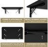 KDR Produktgestaltung Klapptisch Wandklapptisch Esstisch Küchentisch Schreibtisch Wand Tisch, 70x40 cm in Schwarz Bild 4