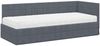 vidaXL Eckbettgestell mit Matratze mit Kopfteil 2 pcs Grau Samt 3393919 Bild 4