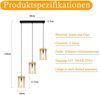 ZMH Pendelleuchte Esstisch Esszimmerlampe Hängend - Hängelampe Wohnzimmer Glas Esstischlampe Schlafzimmer 3 Flammig E27 Hängeleuchte Vintage Pendellampe Höhenverstellbar für Küche(ohne Leuchtmittel) Bild 2