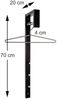 Garderobenleiste Wandgarderobe SPIKE Metall schwarz Bild 4