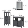 Badmöbel-Set Vilda Grau 3 Teile Vicco Bild 2