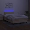 Boxspringbett mit Matratze & LED Stoff Creme 120x200 cm, Härtegrad: H2 [3133306] Bild 4
