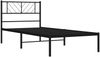 vidaXL Bettgestell mit Kopfteil Metall Schwarz 107x203 cm 372175 Bild 4