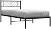 vidaXL Bettgestell mit Kopfteil Metall Schwarz 107x203 cm 372175 Bild 3
