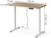 höhenverstellbarer elektrischer Schreibtisch Elevate Weiß/Artisan 120 x 70 cm 2 Motoren Vicco Bild 2
