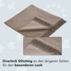 La Vida Sesselschoner Überwurf Tages-Decke in braun - Oeko-TEX® Zertifiziert, 200x50 cm, Sofaläufer mit Fransen, Baumwollmischung bis 40 °C waschbar, Schutz für Sessel, Sofa, Couch & Bett… Bild 2