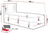 Boxspringbett 'Harlon Mini' links, dunkelrot, 90x200 cm Bild 4