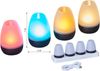 Northpoint LED Dekolicht LED Akku Lounge Lights Kabellos für Innen und Außen RGBW Flackereffekt Bild 2