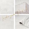 Teppich Wohnzimmer Hochflor - 200x290cm - Einfarbig - Pastell Creme - Boho - Modern Geometrische Muster- Skandinavisch Flauschig Weich - Schlafzimmer Bild 4