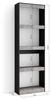 Skraut Home | Bücherregal Bibliothek | Bookshelf, Bookcase | 60 x 186 x 25 cm | Wohnzimmer, Esszimmer, Büro | Aufbewahrungsregal | Moderner Stil | Zement Bild 4
